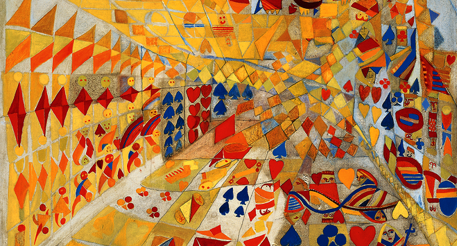 Maria helena vieira da silva le jeu de cartes 1937 huile sur toile et traces de crayon jeanne bucher jaeger paris original 1 feature