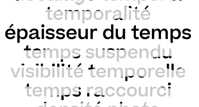 Épaisseur du temps — Photographique - Topographie de l’art