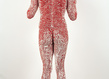 Liza lou  homeostasis 2005 2006 fibreglass  glass beads 182 2x64 8x38 1cm grid