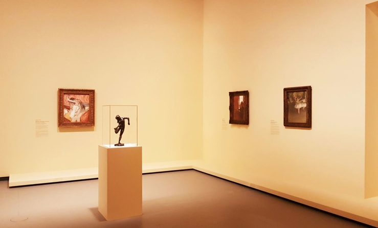 Vue de l’exposition La Collection Courtauld — Le Parti de l’Impressionnisme à la Fondation Vuitton, Paris, 2019