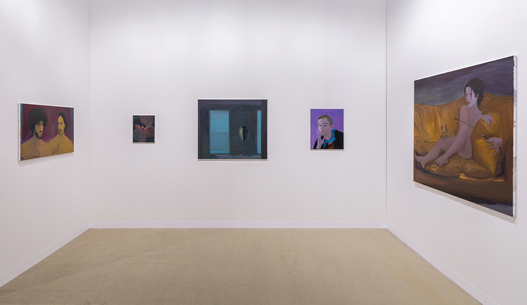 Xinyi Cheng, Vue de l’installation réalisée pour la foire Art Basel, 2019, stand Balice Hertling