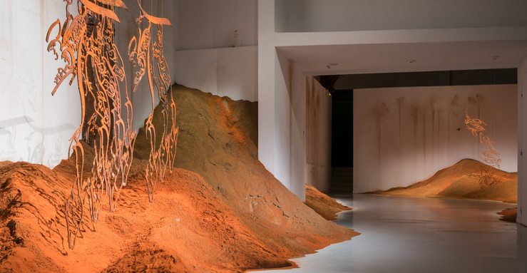 Monia Ben Hamouda, Post-Scriptum, vue de l’exposition à La Ferme du Buisson, Noisiel
