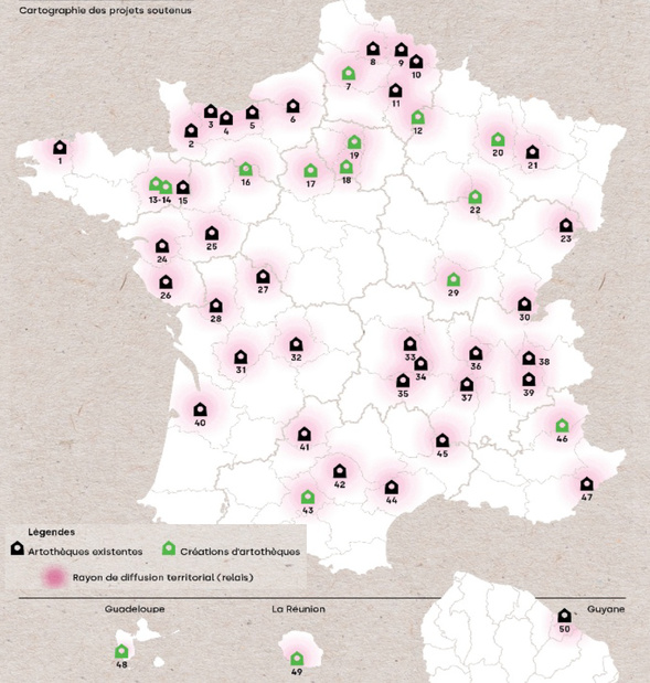 Carte artotheques en ruralites cnap 1 medium