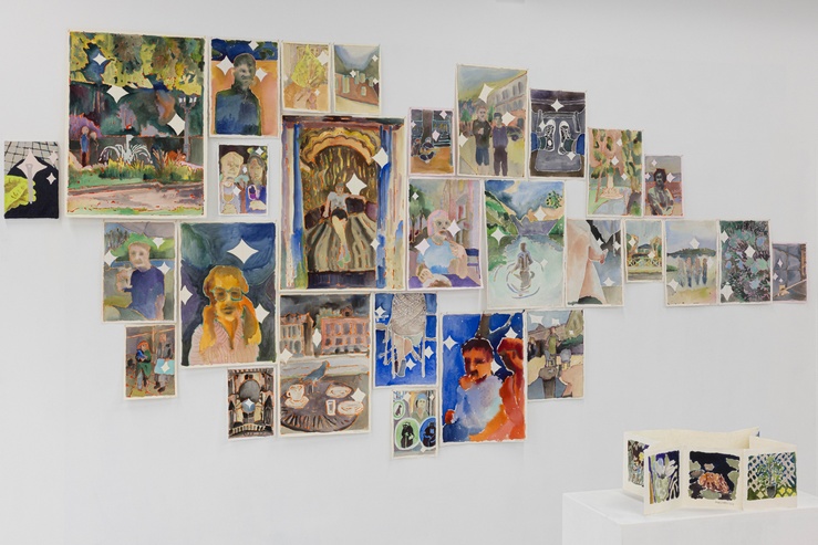 Petr Kirusha, vue de l’exposition Ivres d’un soleil qui crève la poitrine, Iragui Gallery, Romainville, 2025