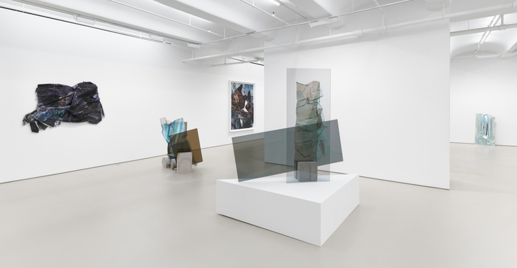 Charisse Pearlina Weston, mis-/mé- (squeeze), 2025, vue d’exposition, Jack Shainman Gallery, New York, Etats-Unis