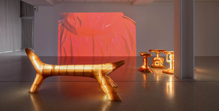 Chloé Quenum, Tu respires à ma place sans le savoir, 2026. Installation — Vue de l’exposition L’argument du rêve à la Fondation Pernod Ricard, Paris, 2026