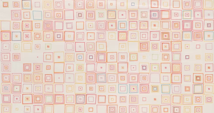 Vera Molnar, Plotter, 1973 (Détail) — Table traçante sur papier, 123,5 x 77,5 cm